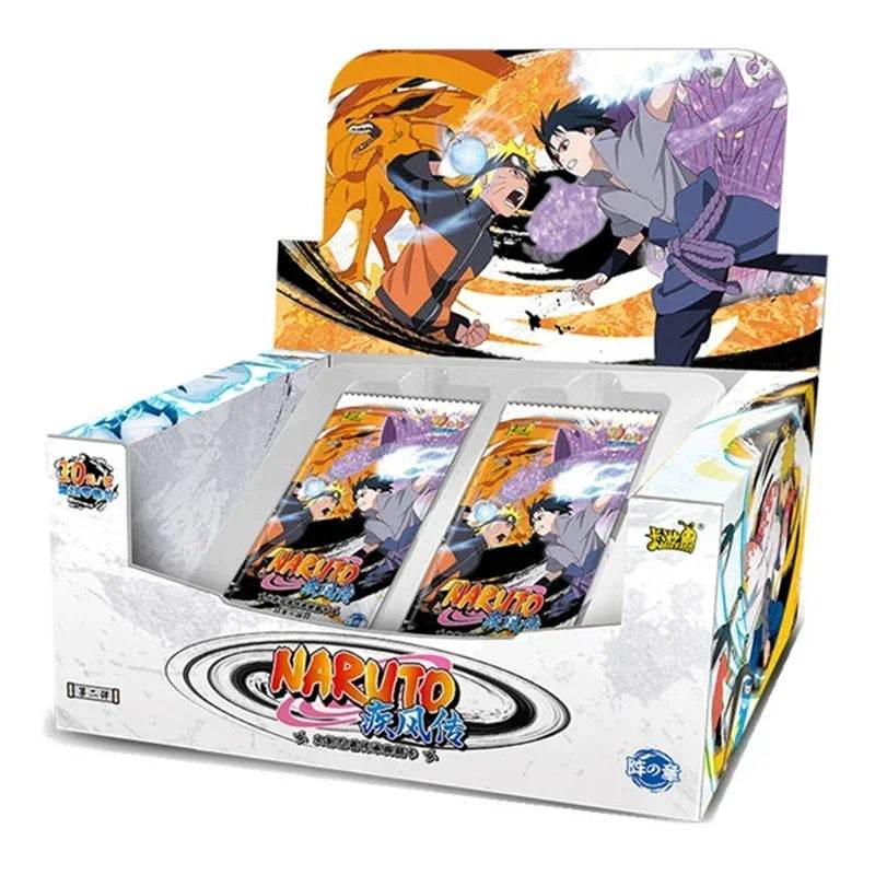 KAYOU Genuine Naruto Cards Box Anime Figure Card Booster Pack Sasuke Collection Flash Card Toy Birthday Christmas Gift for Kids - AIAZ