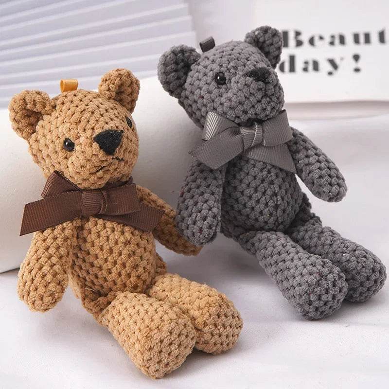 Kids Plush Animals Toys Cute Bear Stuffed Bags Key Pendant Dolls Gifts Birthday Wedding Party Decor Children Baby Bear Stuffed - AIAZ