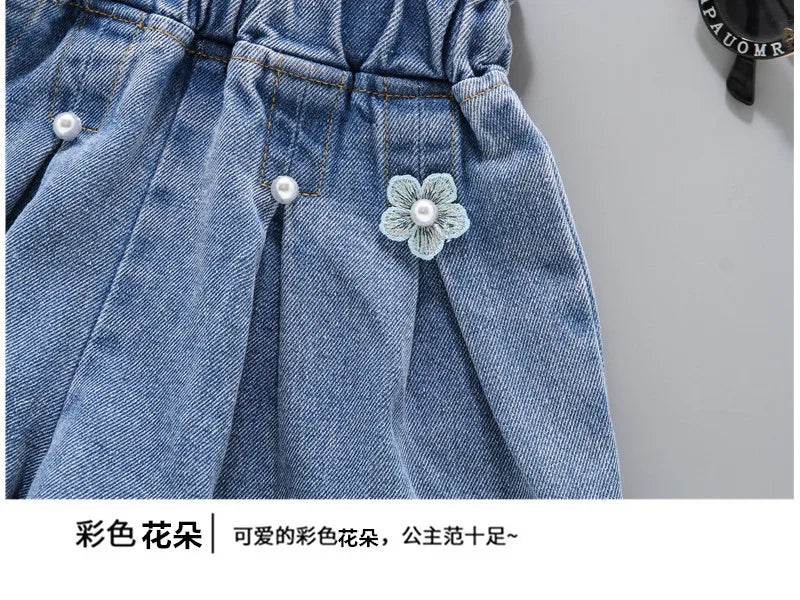 1pcs Summer Girl Kids New Mid Waist Denim Short Toddler Teenage Casual Pants Children Classics Fashion Looses Soft Jeans Shorts - AIAZ