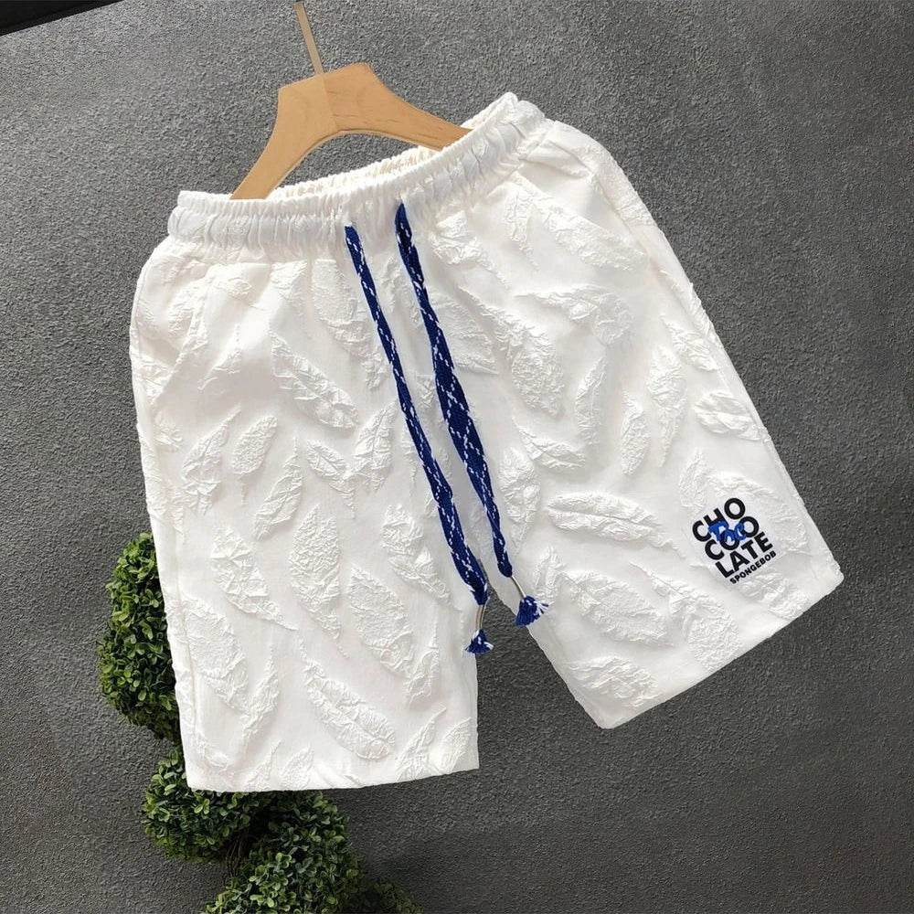 Men's Shorts Beach White Male Short Pants Baggy Printed New in Pant 2025 Fashion Designer Streetwear Dry Fit Summer Elastic Thin - AIAZ