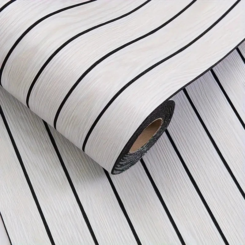 Extra thick 3D retro wood grain self-adhesive wallpaper - perfect for DIY ceiling and wall projects, SXP resin, removable and wa