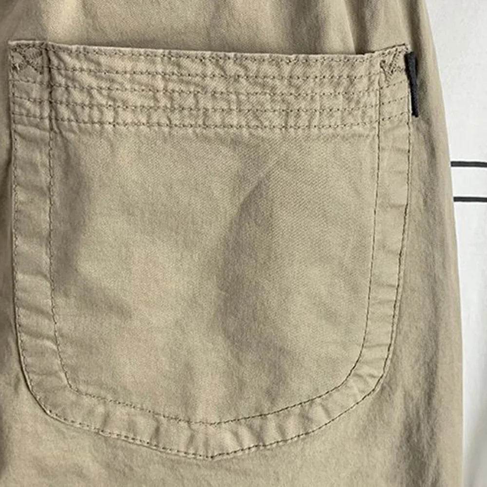 Mens Trousers Summer Cargo Pants Retro Streetwear Pockets Jogger Pants Casual Harem Trendy Fit Daily Thin Men's Clothes 2024 - AIAZ