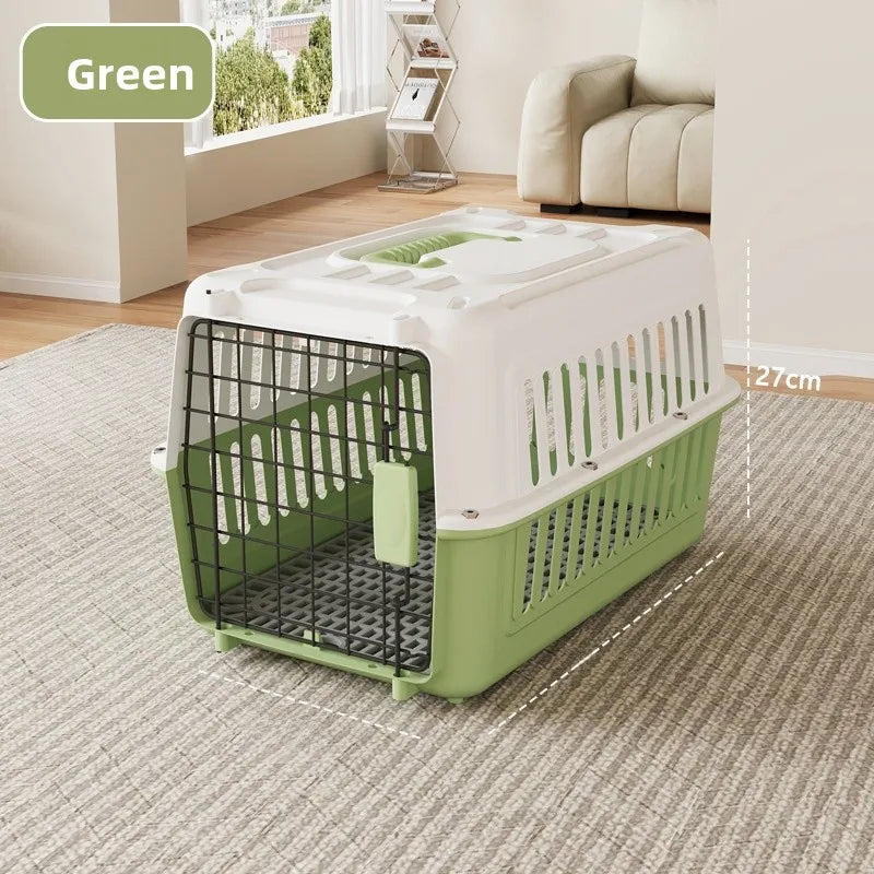 Portable Handheld Plastic  Carrier Air ip Cage Pet Transport Box for Traveling Carrng Dog Cage  Travel Bag