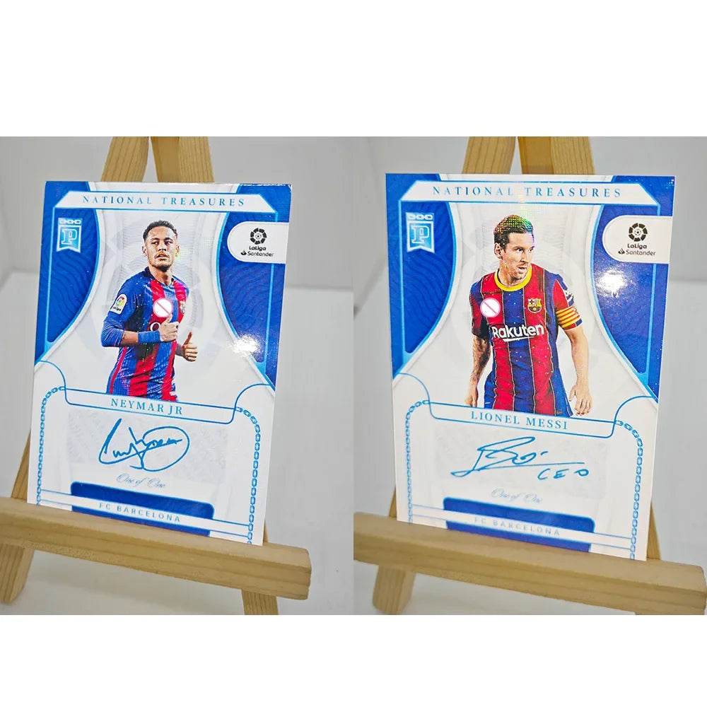 Panini collectible card laser flash DIY Messi Cristiano Ronaldo Kylian Mbappe David Beckham Card bricks Holiday gifts 1.5mmthick - AIAZ