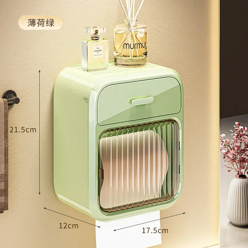 Toilet Paper Box Toilet Paper Roll Storage Rack Bathroom Roller Tissue Holder Wall Mounted Tissue Boxes Bathroom Accessories