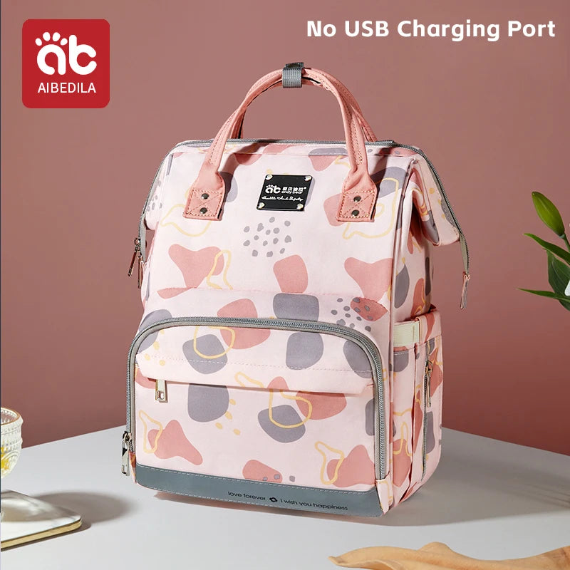 AIBEDILA Baby Diaper Bag Backpack Waterproof Mommy Travel Nappy Bag For Baby Care Maternity Stroller Bag Colorful Large Capacity