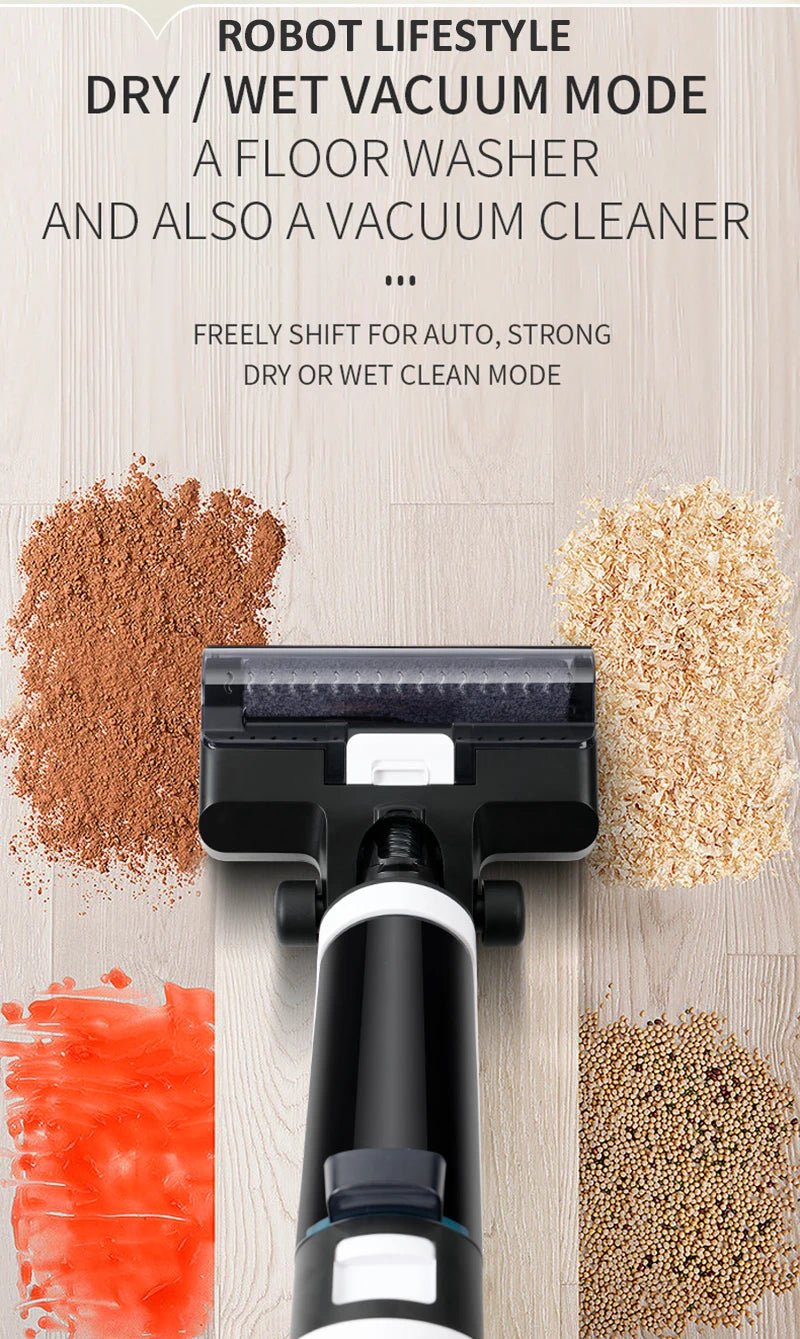 Cordless Vacuum Cleaner for Wet And Dry Cleaning RL8Pro, Smart Washing for Home Multi Surface Floor,14000Pa, Self-drying