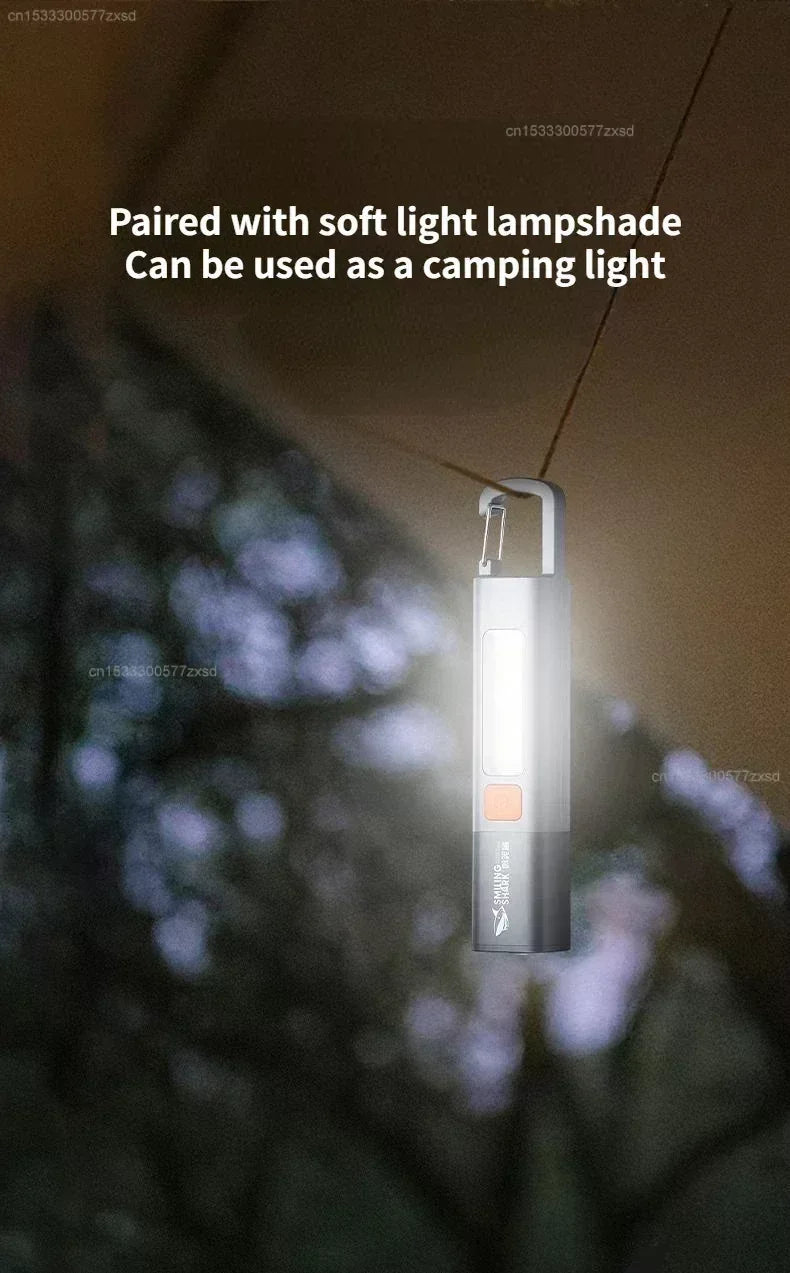 Xiaomi Outdoor Flashlight Portable Strong Light Variable Focus with Floodlight Side Lights Long Range Rechargeable Flashlight