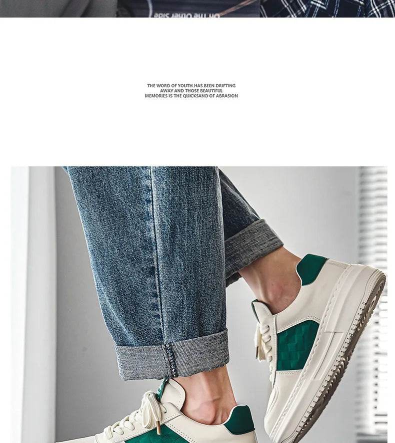 Men's Casual Shoes 2025 New Fashion Platform Shoes Outdoor Casual Sneakers Men Street Skate Shoe Lace-up Shoes Zapatillas Hombre - AIAZ