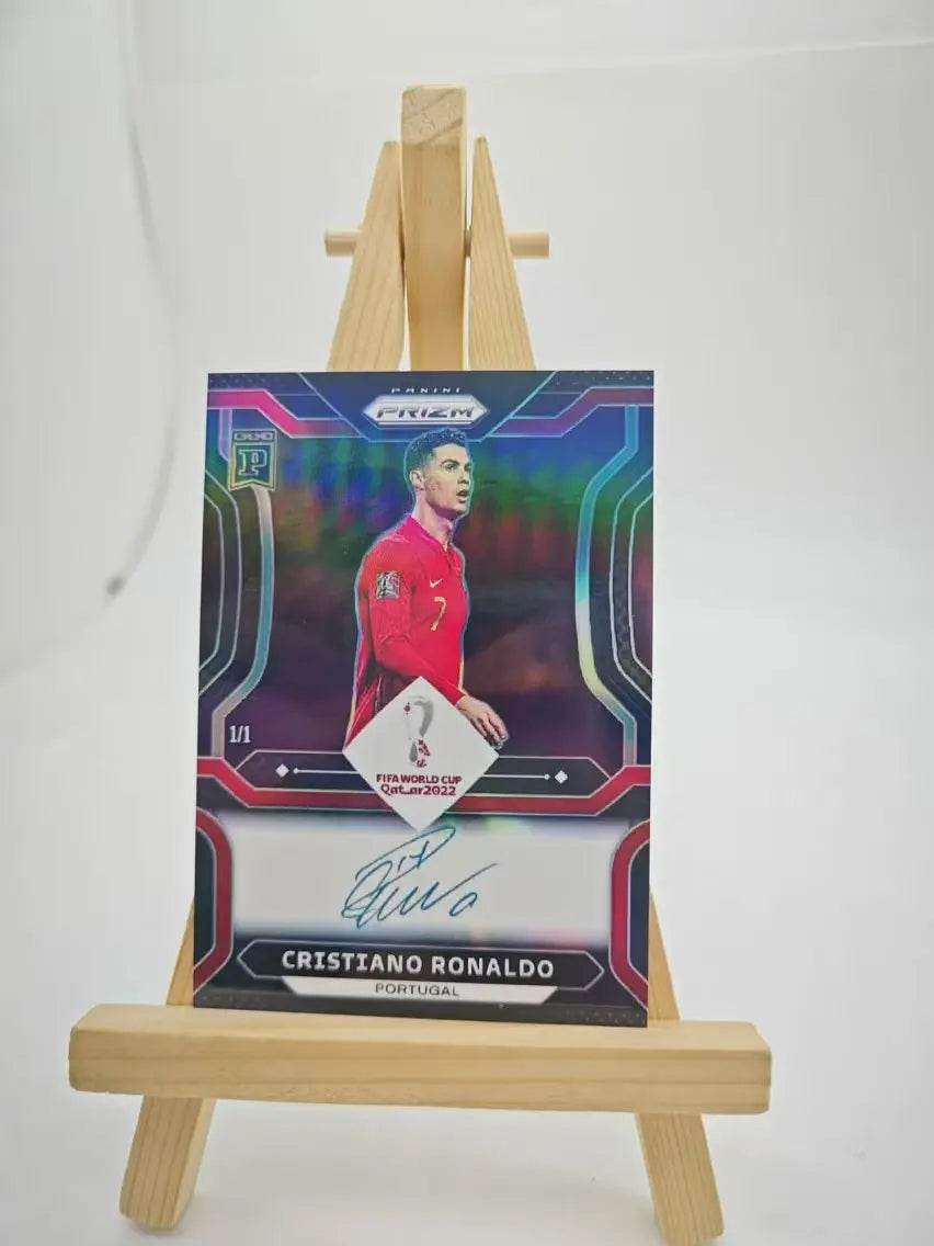 Panini collectible card laser flash DIY Messi Cristiano Ronaldo Kylian Mbappe David Beckham Card bricks Holiday gifts 1.5mmthick - AIAZ