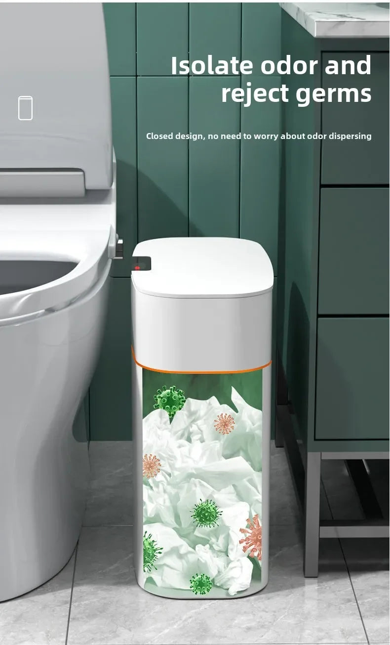 Automatic Smart Trash Can Inductive Household Versatile New Living Room Light Luxury Electric Toilet Toilet Sanitary Bucket
