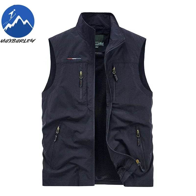 Sleeveless Jacket Vest Men 2025 Summer Cargo Climbing Hunting Waistcoat Club Photographer Fishing Vests Camping Working Clothes - AIAZ