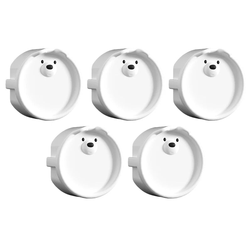 5Pcs Baby Safety Protection Socket Protective Cover Cute Cartoon Children Electric Shock Prevention Dust Protection Cover