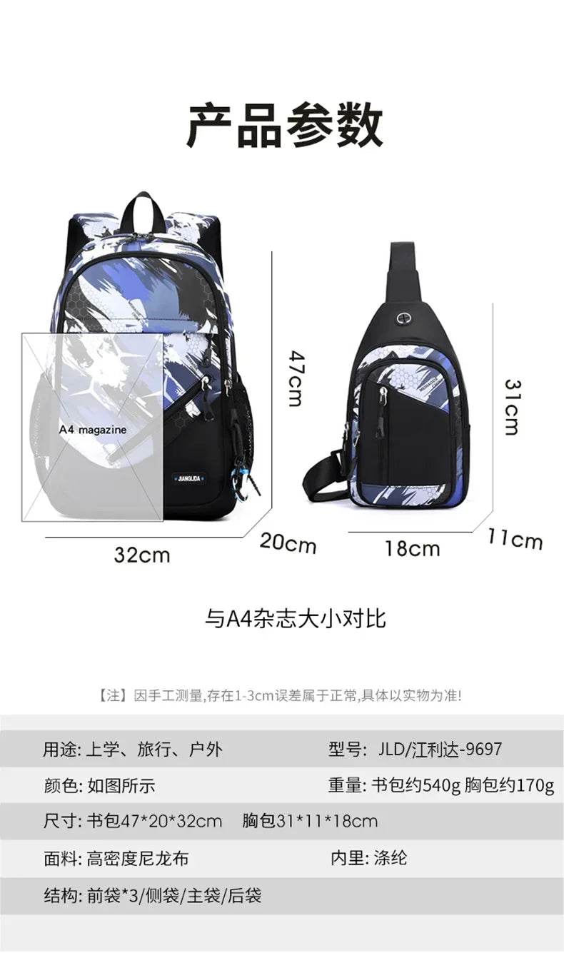 2024 Waterproof Children school Backpack School Bags Boys kids Schoolbag primary School backpack Kids Book Bag mochila1-6 garde - AIAZ