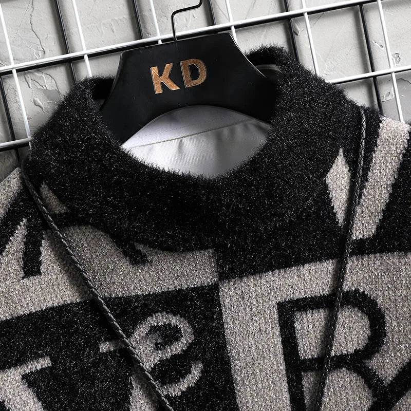 Men Knitted Sweater Stripe Pullovers Printing Round Neck Sweater Autumn/Winter Designer Quality Casual Men Clothing Jumper - AIAZ