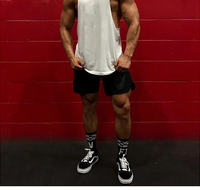 Men's Brand Summer Gym Cotton Tank Top Sleeveless Shirt Man Bodybuilding Clothing Casual Fitness Workout Running Vest Sportswear