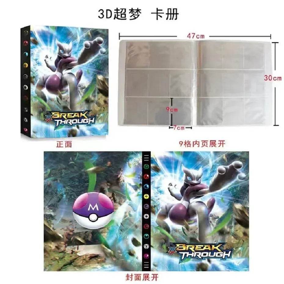 2025 New 9-Pocket Page 432Pcs Holder Album Toys Collections Pokemones Cards Album Book Top Loaded List Toys Gift for Children - AIAZ