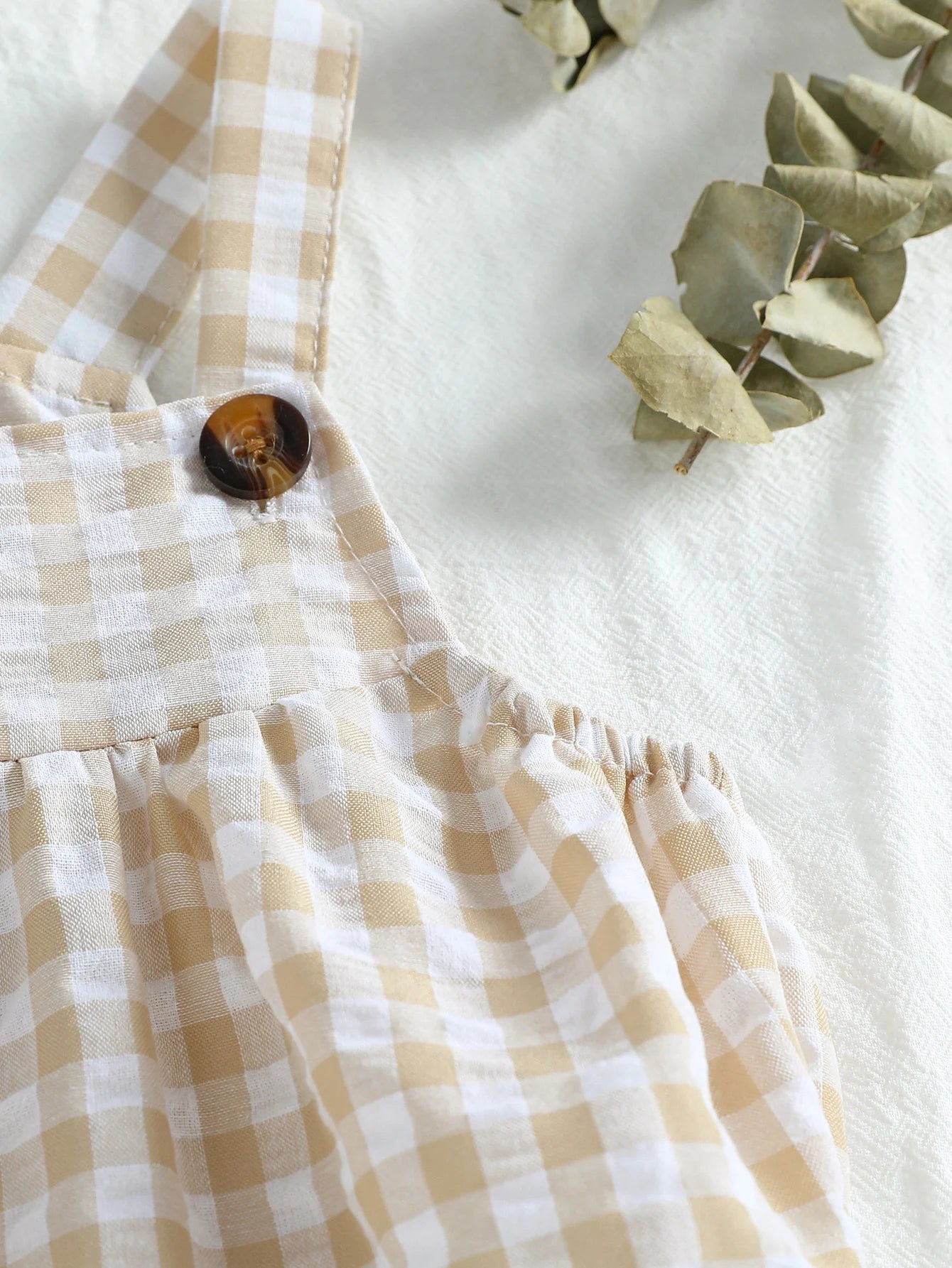 Suspenders Baby Boys Sleeveless Summer Plaid Green jumpsuit Japan&Korean Streetwear)