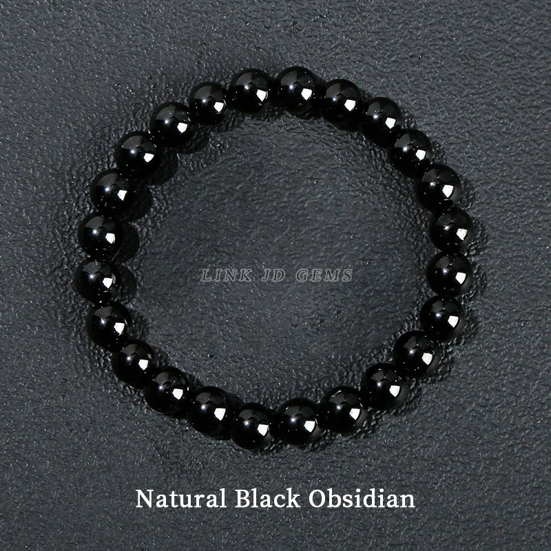 JD Natural Stone Lapis Lazuli Rock Quartz Amethyst Beads Bracelet for Women Men Reiki Healing Strand Bracelet Energy Jewelry