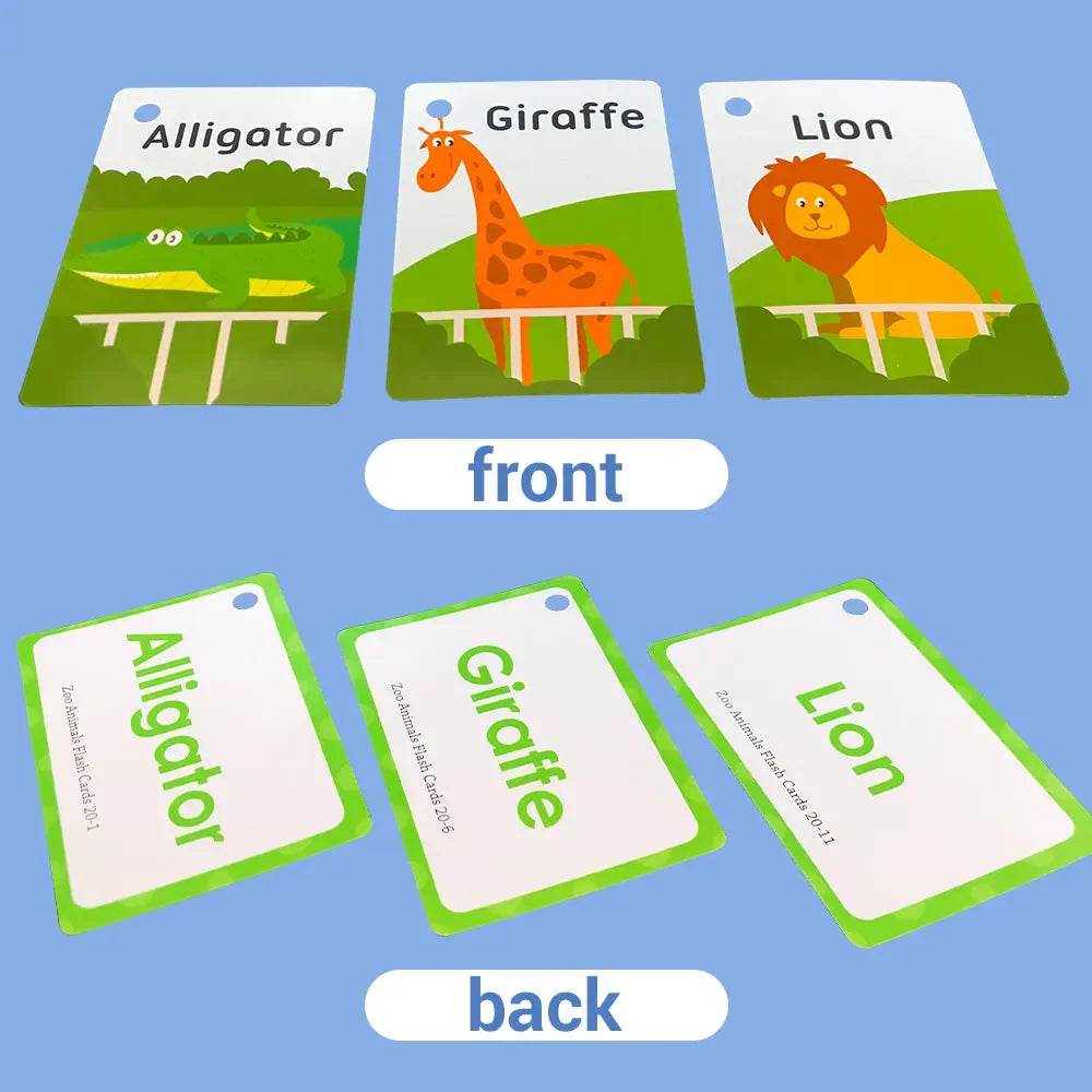 Kids English Words Learning Flashcards Reading Enlightenment Cards Home School Educational Toys Montessori Teacher Teaching Aids - AIAZ