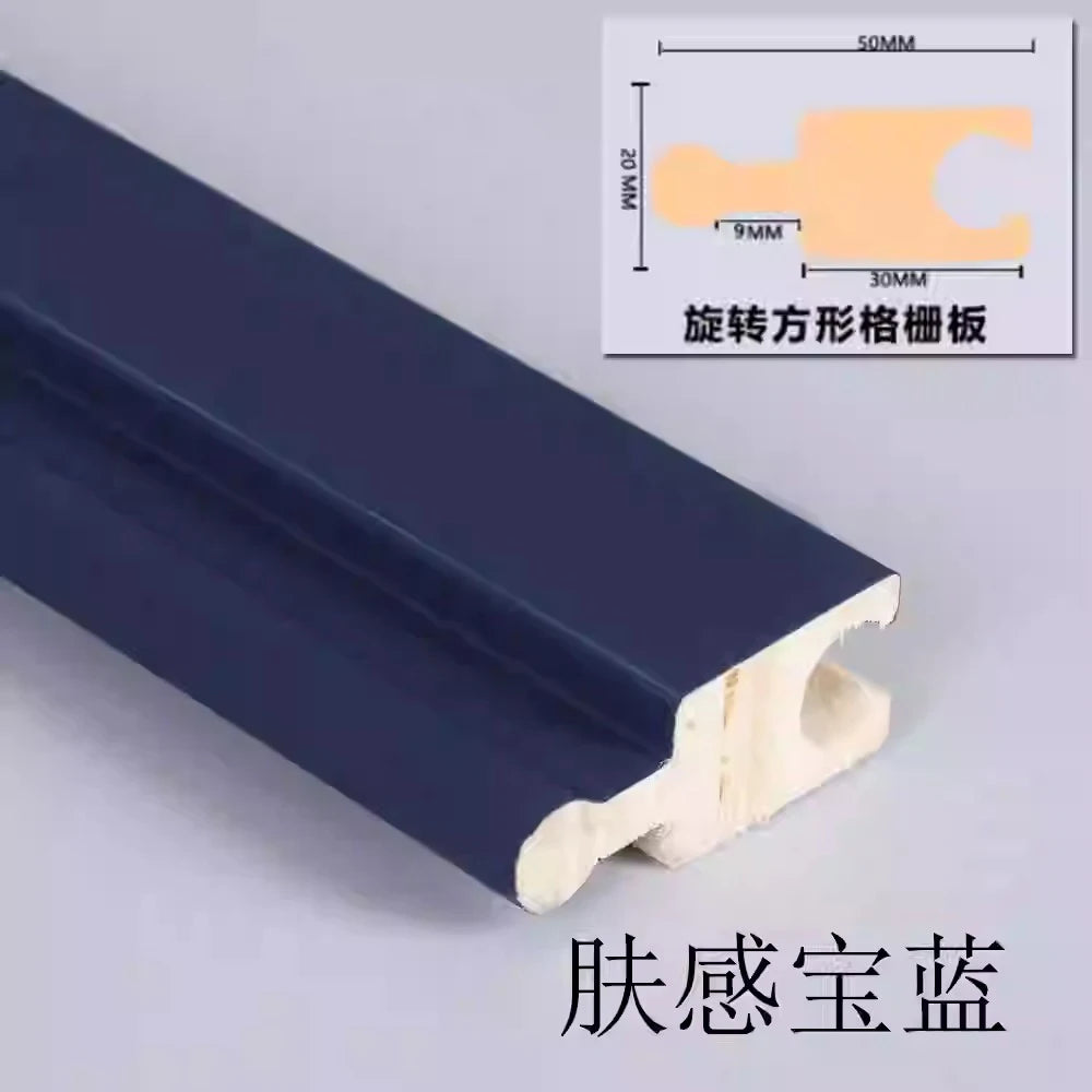 6 pieces 2.3M Rotating Solid Wood Grille Panel - Great Wall wave board internet famous background wall wrap with cylinder
