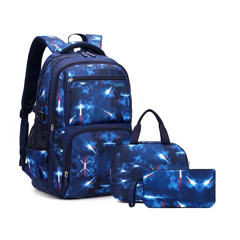 Boys Backpacks 3 Pieces Sets School Bags Large Size Bag For Teenagers Children Knapsack Big Boy Backpack Middle School Students - AIAZ