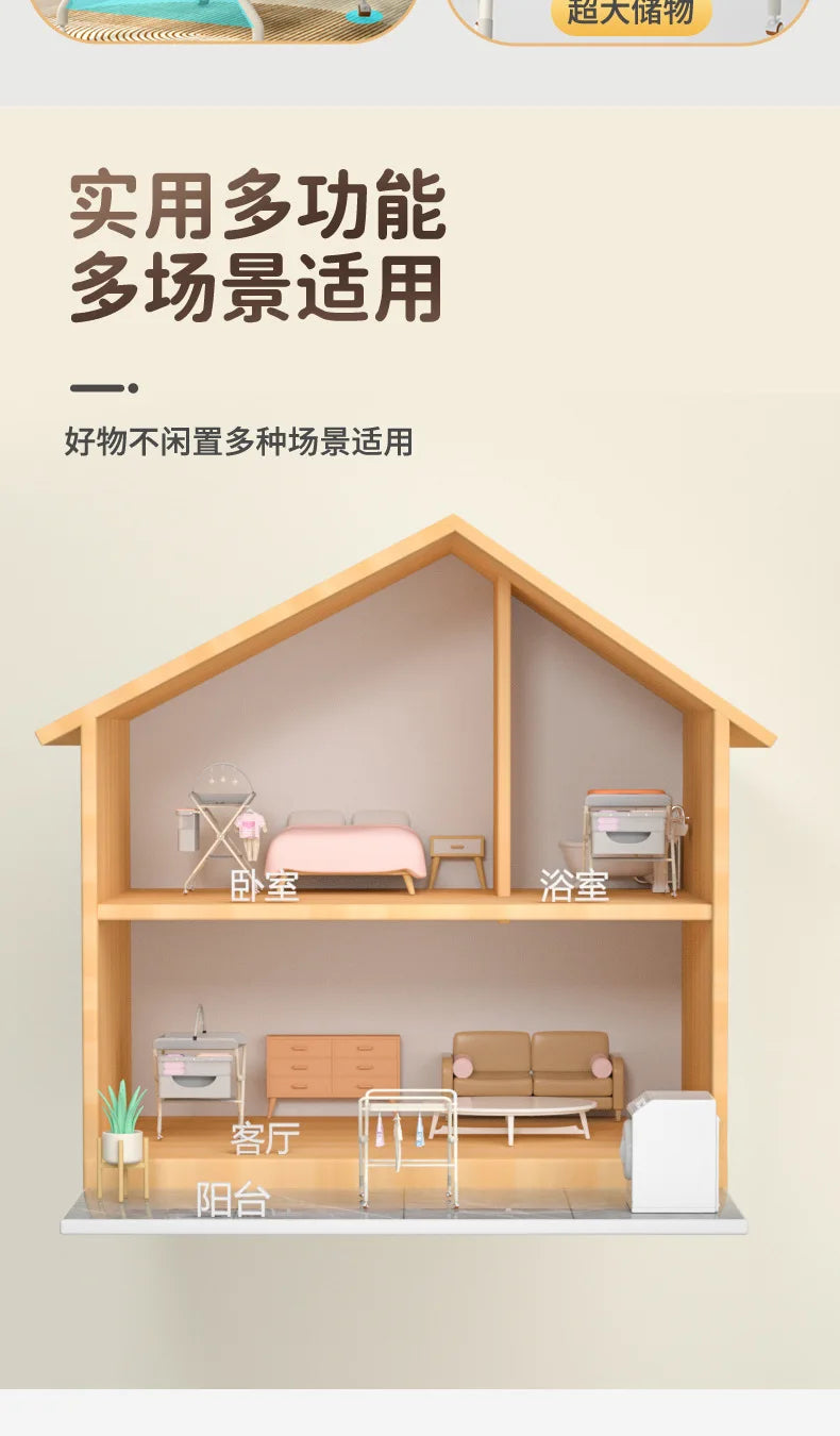 Baby Care Table Portable Multi-functional Baby Changing Table Children's Massage Foldable Bath Table
