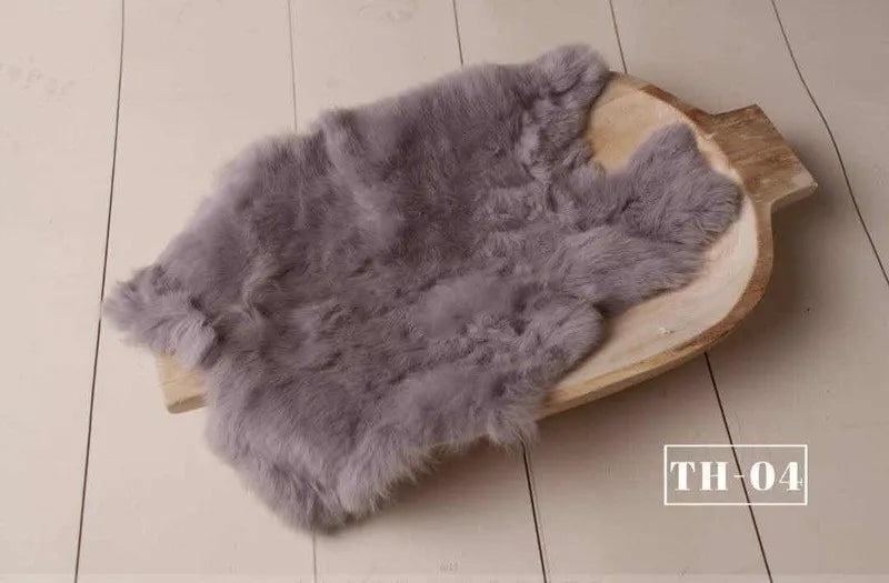 Newborn rabbit fur for baby photography props,basket filler cushion blanket