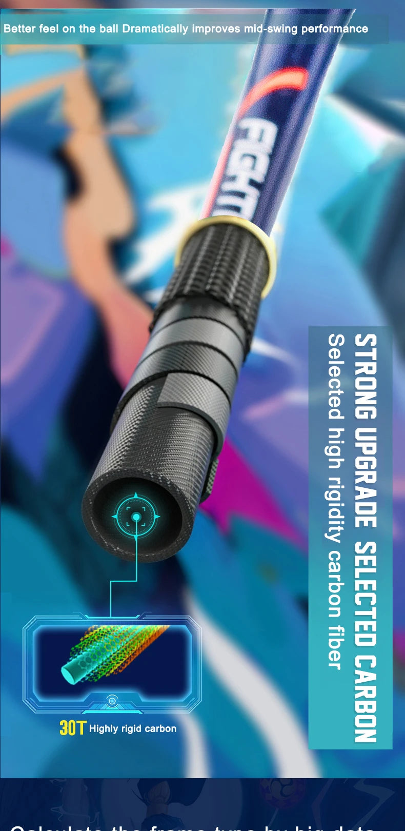 ALP LT 2Pcs/lot 100% Carbon Fiber Elastic 4U 30Lbs Racket Offensive and Defensive Professional Badminton Racket With Bag