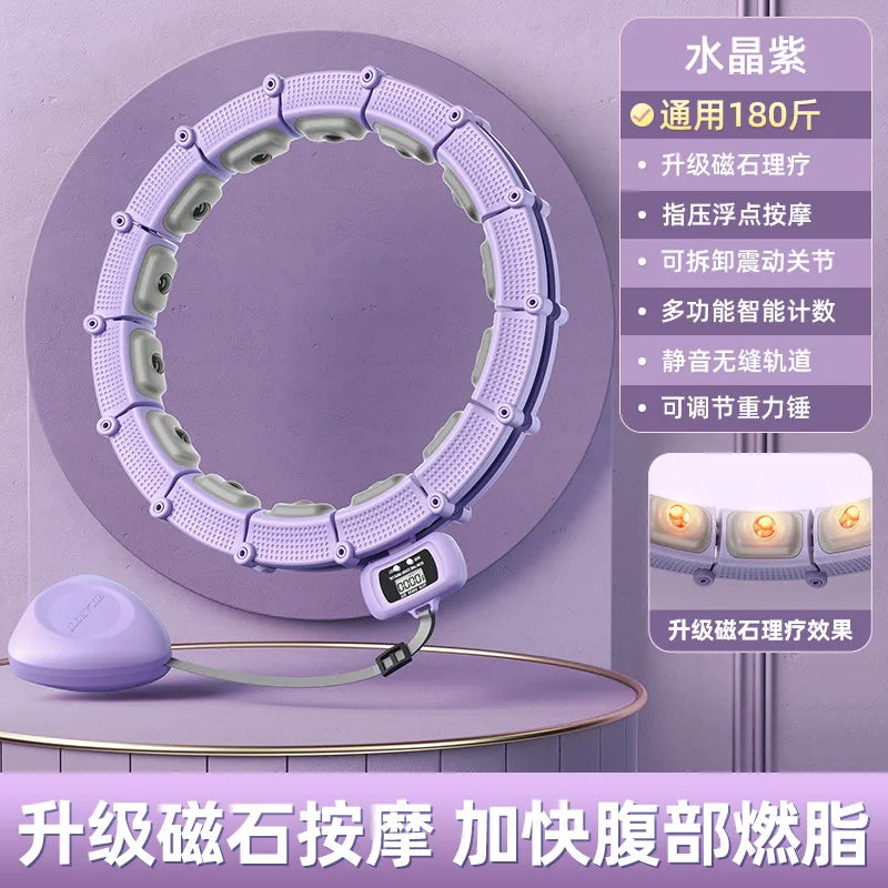 Smart Counting Weighted Hola Hoop Adjustable Detachable Fitness Ring for Women Weight Loss Waist Exercise Portable Gym Equipment