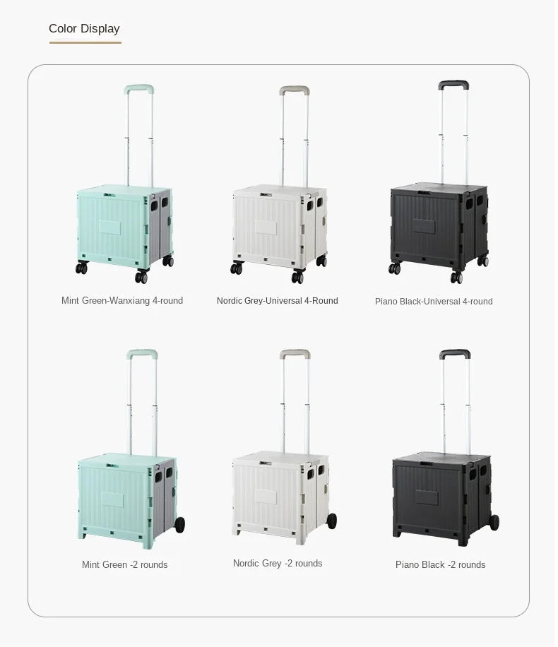 Multifunctional Camping Trolley Large Capacity Portable Folding Outdoor Storage Box Home Camping Push Box Camping Equipment