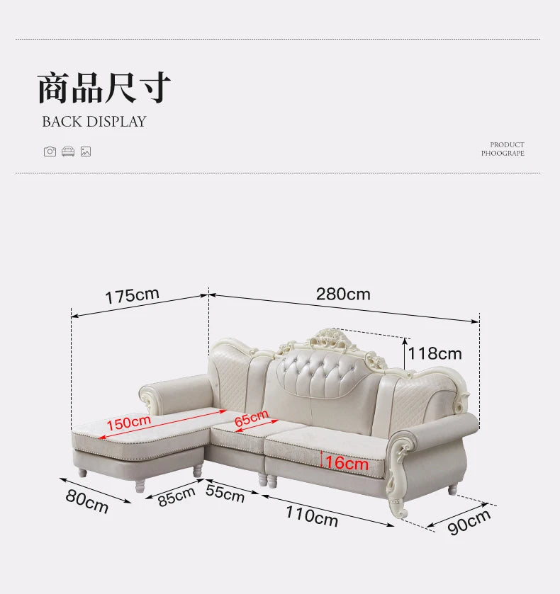 European Adult Sofa Designer High Quality Living Room Luxury Modern Sofas Solid Wood Corner Romantic Muebles Salon Furniture