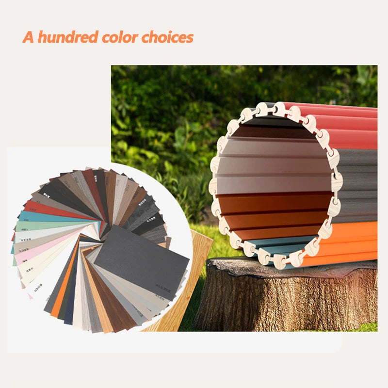 6 pieces 2.3M Rotating Solid Wood Grille Panel - Small Great wall Wrapped Cylinder Curved Internet Red Background Wall