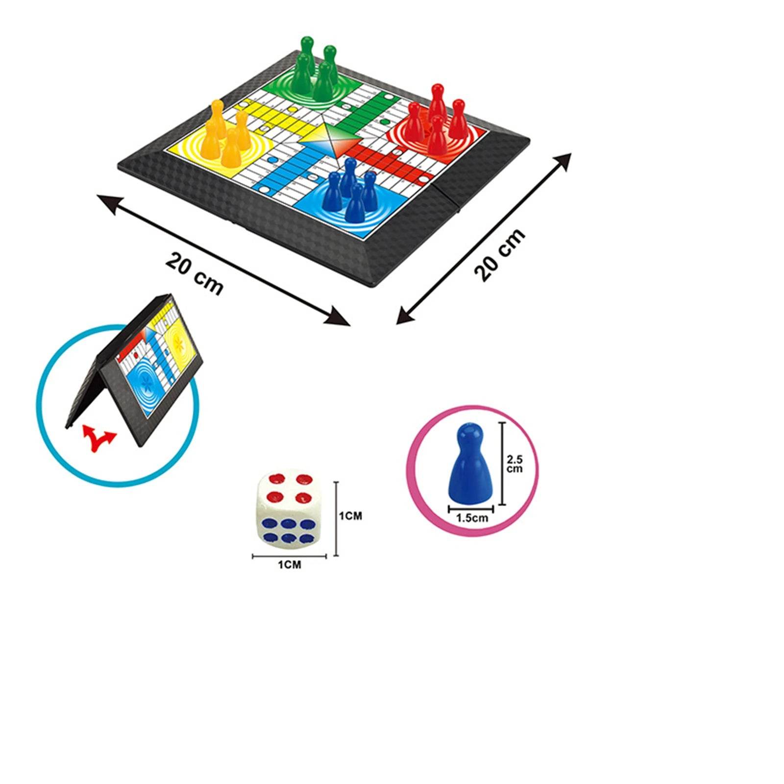 Board Games Ludo Set Party Game Parent Child Strategy Interaction with Foldable Board for Funny Family Table Game Social Games - AIAZ