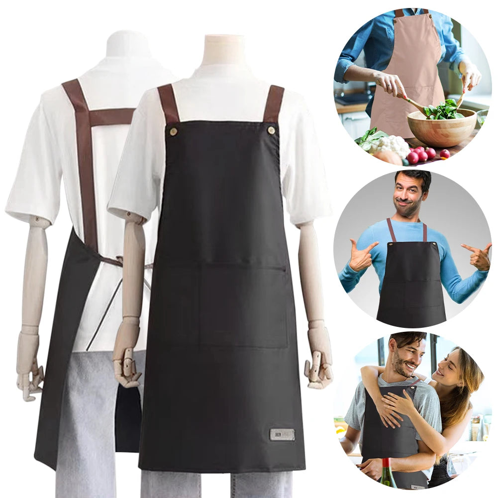 Resistant Dirt Apron Waterproof and Oil Resistant Household Kitchen Cooking Fashion Apron Adult Work Clothes Kitchen Accessories