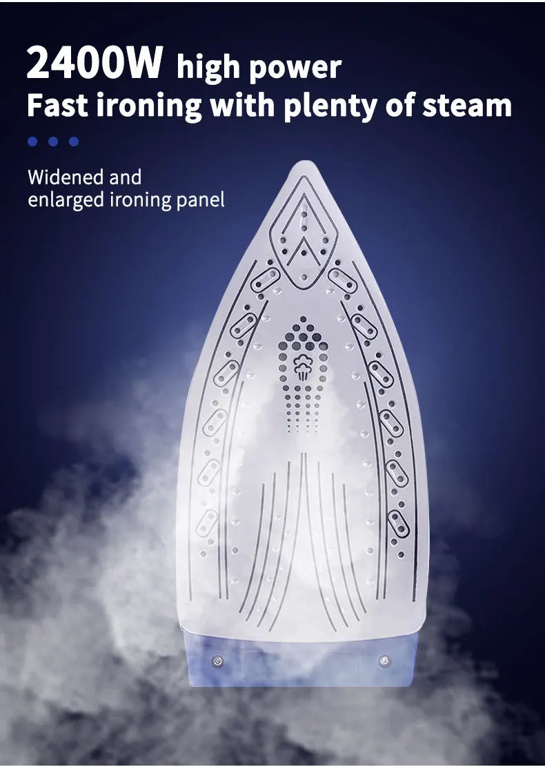 Portable 360-Degree Freestyle Dry/Steam Iron, Non-Stick Soleplate, Anti-Calc and Anti-Drip, Power Base and Carrying/Storage Case