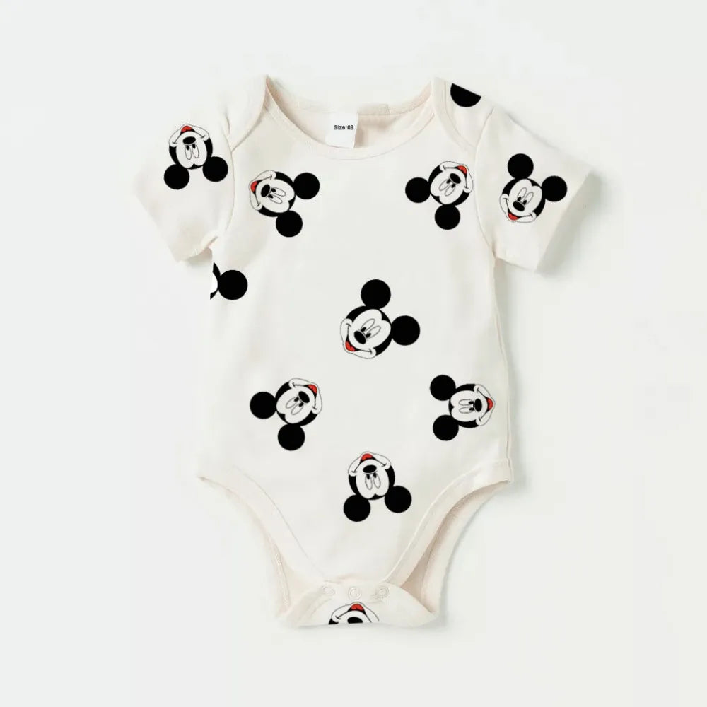 Summer Baby Bodysuit Mickey and Minnie Newborn Baby Clothes Button Design Baby One-piece for 0-24 Months Baby Boy Girl Clothes