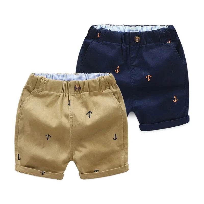 2-9 Years Children Shorts Toddler Kids Short Pant Summer Cotton Anchor Boys Beach Shorts Leisure Capris Baby Clothing KF553 - AIAZ