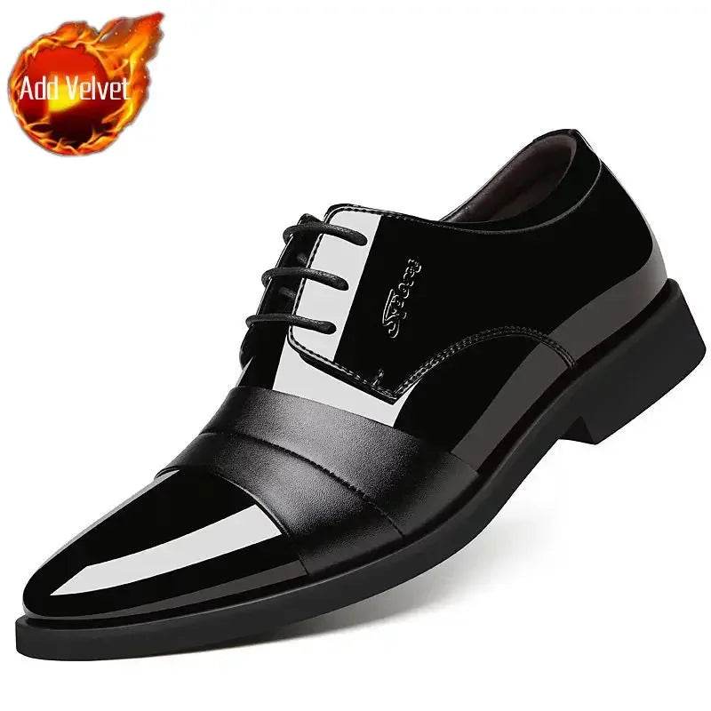 Business Men's Formal Shoes Official Leather Casual Social Shoe Male Black High Quality Fashion Gentleman 2024 Style Legitimate - AIAZ
