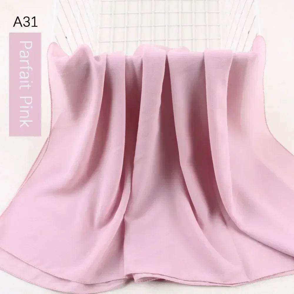 Muslim Women Chiffon Hijab Scarf Chiffon Soft Hijabs Shawl Long Scarves Wrap Headscarves For Muslim Fashion - AIAZ