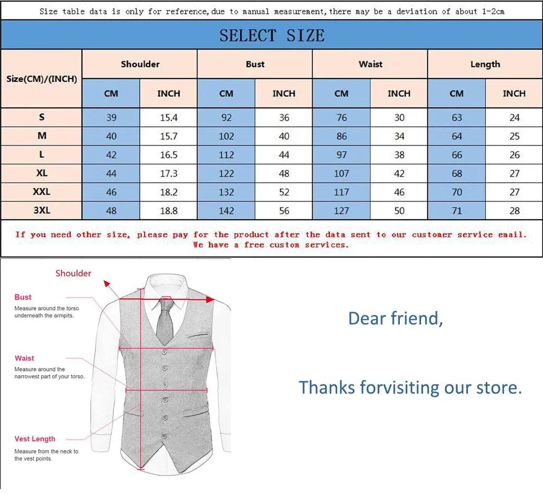 Men's Serge Casual Vest Business Double Breasted Vest Full Men's Suit Male Clothes Formal Suits Vests Clothing - AIAZ