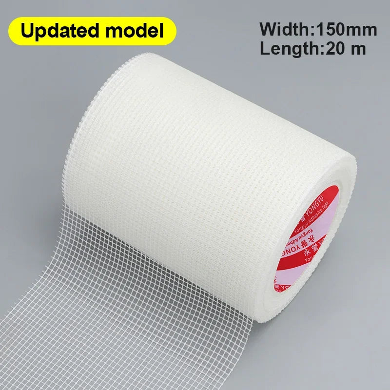 Glass fiber mesh cloth grid self-adhesive wall crack prevention mesh belt cover gypsum alkali resistant tape wall crack repair