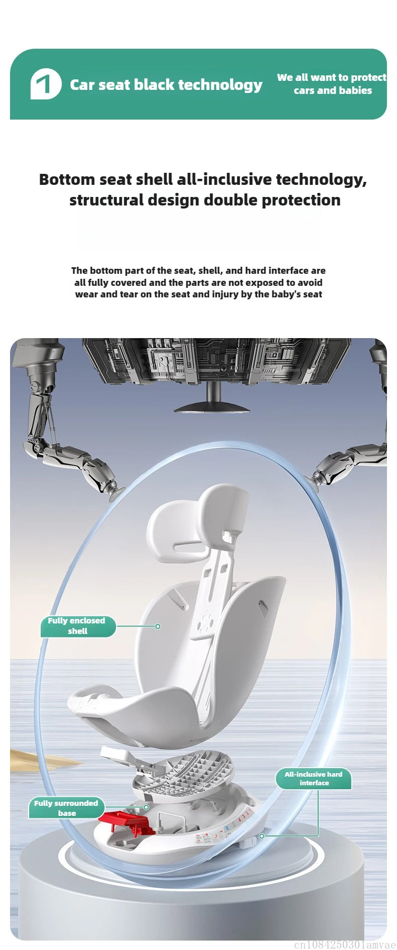 Universal 360° rotation Child Car Safety Seats baby car seat sit chair for 0-12 years old ISOFIX steel interface for newborn