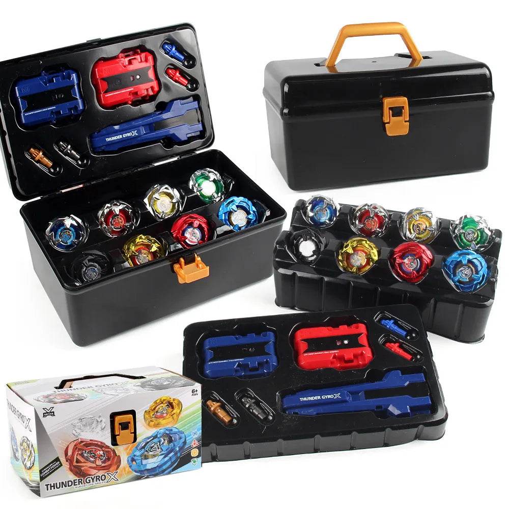 8 PCS BX Bey X with Grip and Launchers Tool box Set Toys - AIAZ