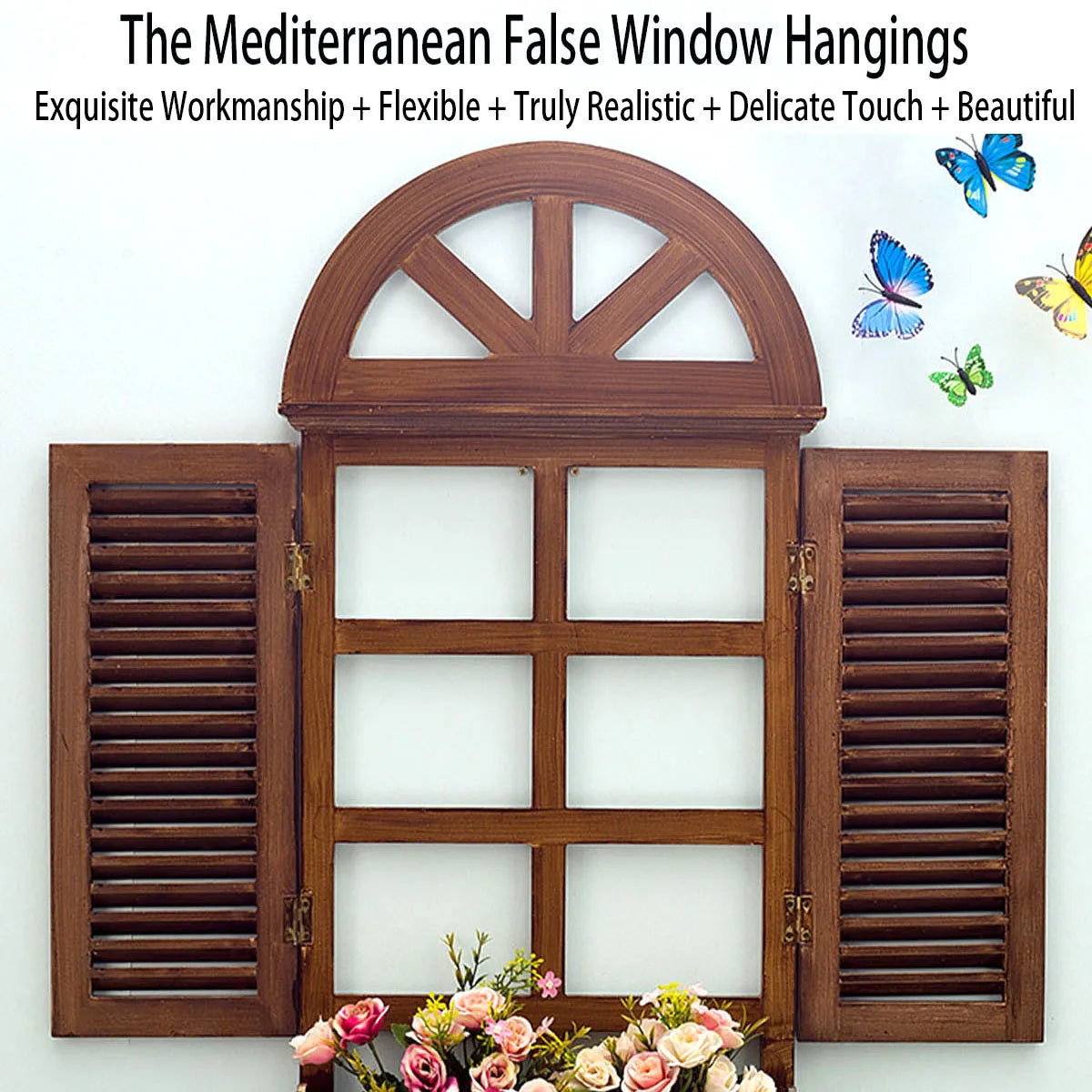 Farmhouse Window Frame Wall Decor, Rustic Wall Decoration, Living Room Fireplace Entryway Hallway Bedroom Art Home Decoration