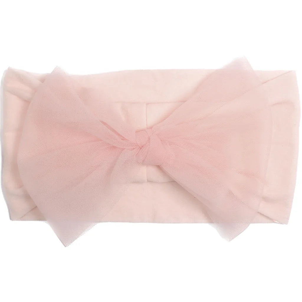 Pudcoco Baby Girls Headbands Soft Tulle Bow Head Wraps Fashion Hairbands for Newborn Infants 0-2T