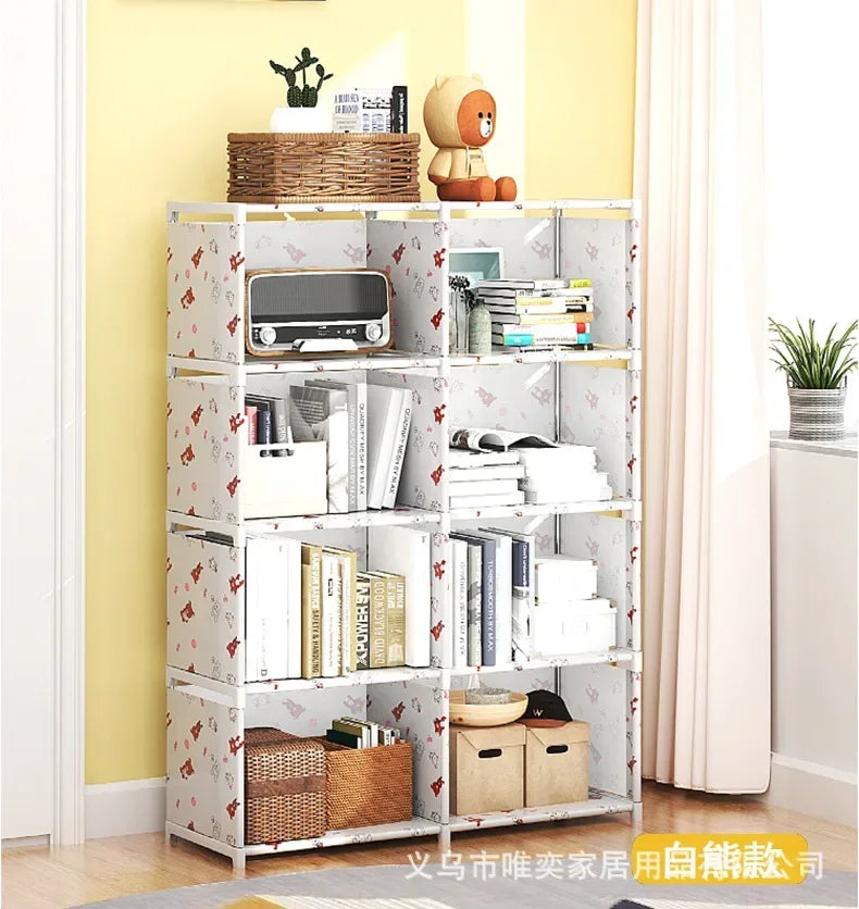 Floor To Ceiling Household Simple Bookshelf, Desktop Storage Shelf, Simple Children's Bookshelf, Multi-layer Miscellaneous Shelf