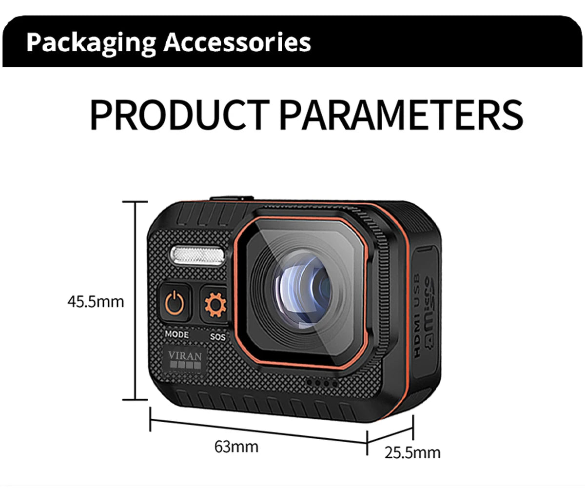 4K Action Camera 4K60FPS With Remote Control Screen Waterproof Sport Camera drive recorder Sports Camera Helmet Action Cam