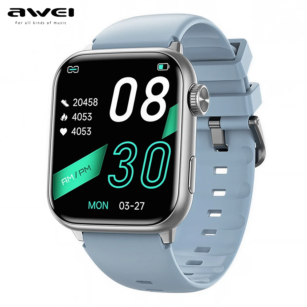 Awei H26 Smart Watch Men Answer Call 1.95inch Fitness Sport Tracker Bracelet Calculator Women Smartwatch Gift for Apple Android