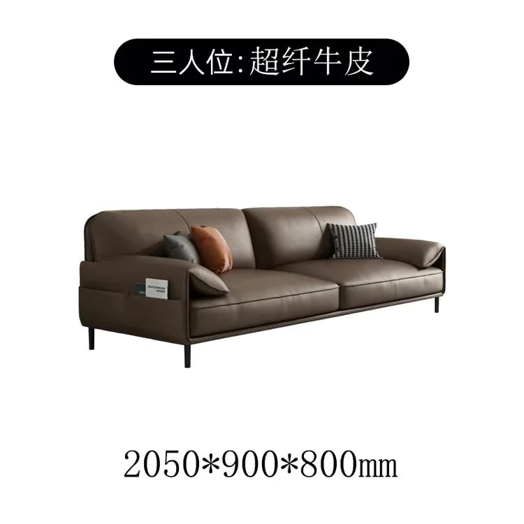 Comfortable Adult Sofa Simple Modern Leather Italian Light Luxury Sofas Business Reception Designer Sillon Cama Home Furniture